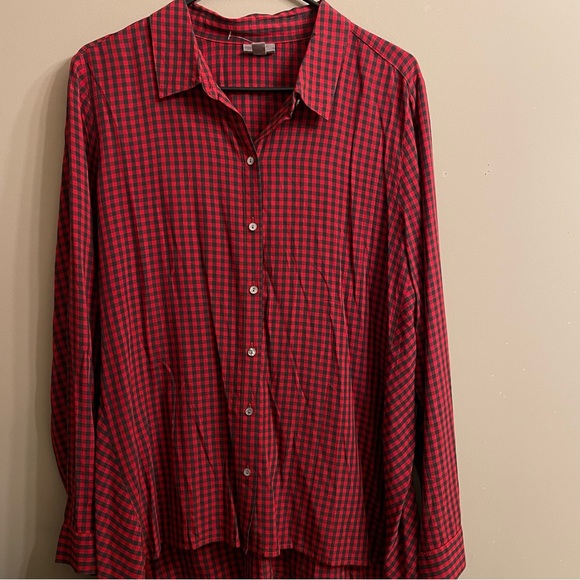 J. Jill gingham plaid button down shirt - Picture 2 of 5